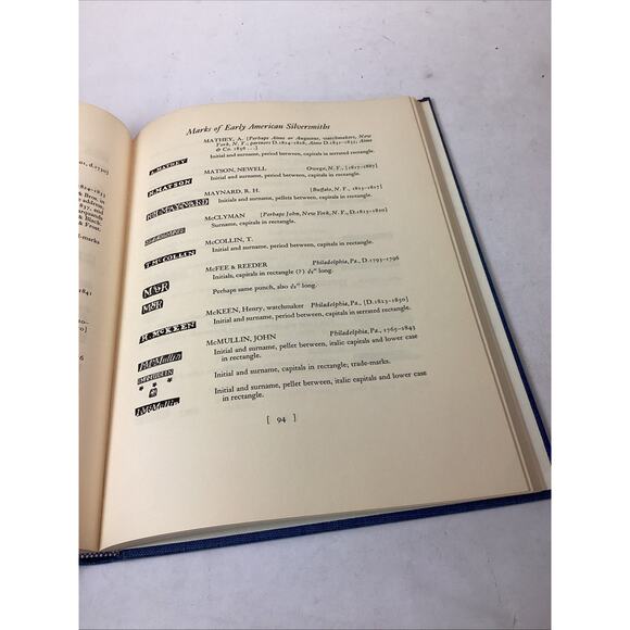 Marks Of Early American Silversmiths - 1970 Reprint - Hardcover - Picture 6 of 10